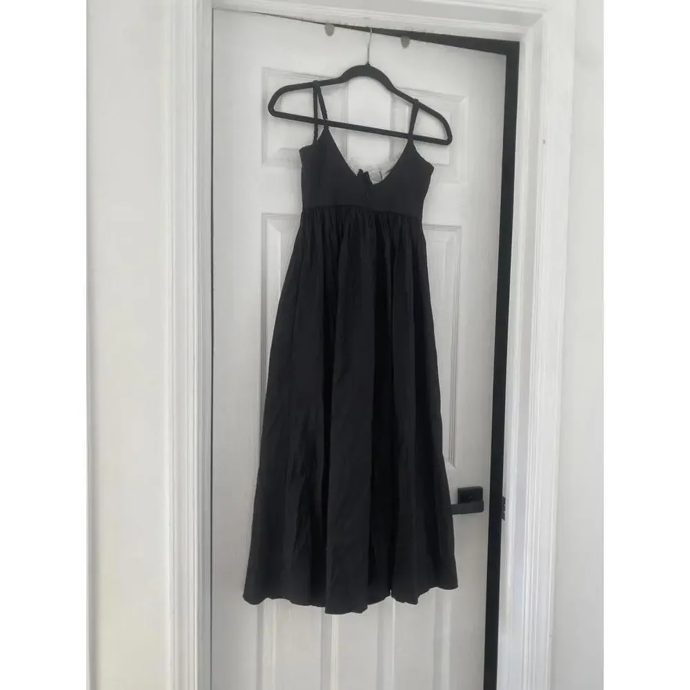 Anthropologie x For love and lemons - Black Midi Dress, Lace Trim, size XS - Picture 7 of 11
